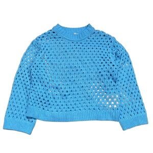 Netted Knit Shirt Blue Women’s